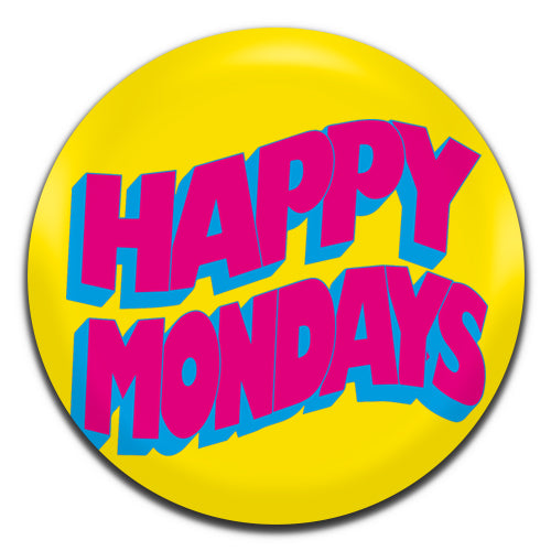 Happy Mondays Yellow Indie Dance Madchester Band 80's 90's 25mm / 1 Inch D-pin Button Badge