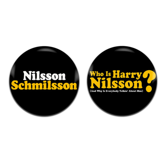 Harry Nilsson Rock Pop 70's 25mm / 1 Inch D-Pin Button Badges (2x Set)