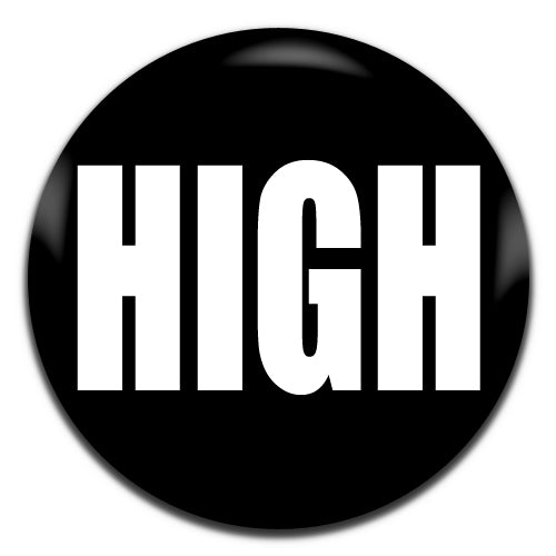 High Black 25mm / 1 Inch D-pin Button Badge