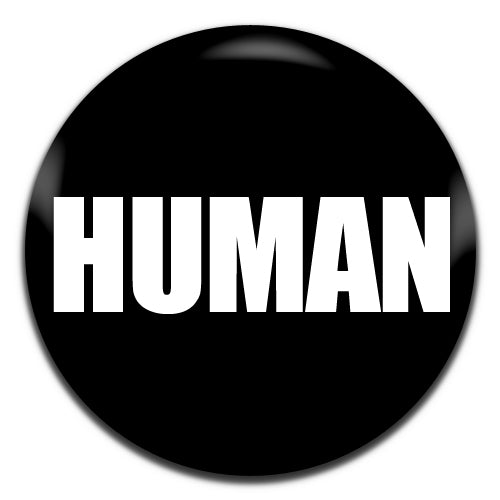 Human Black 25mm / 1 Inch D-pin Button Badge