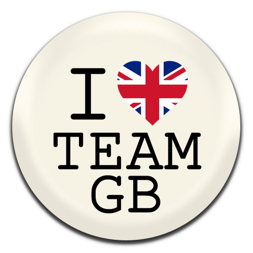 I Heart Team GB 25mm / 1 Inch D-pin Button Badge