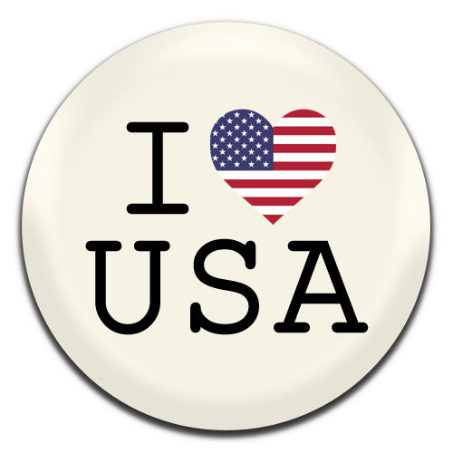 I Heart USA 25mm / 1 Inch D-pin Button Badge