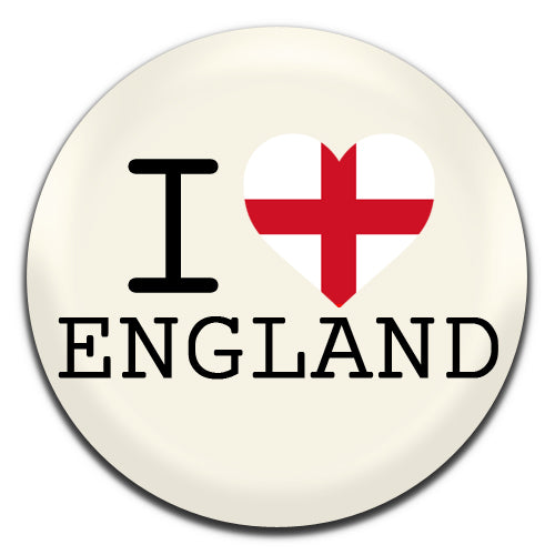 I Heart England 25mm / 1 Inch D-pin Button Badge