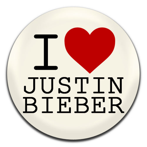 I Heart Justin Bieber 25mm / 1 Inch D-pin Button Badge