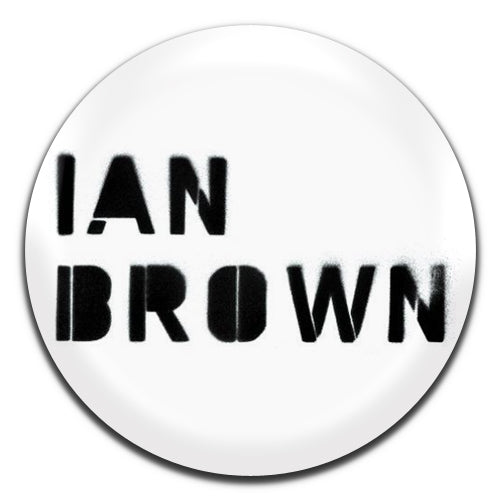 Ian Brown White Indie Rock 90's 00's 25mm / 1 Inch D-pin Button Badge