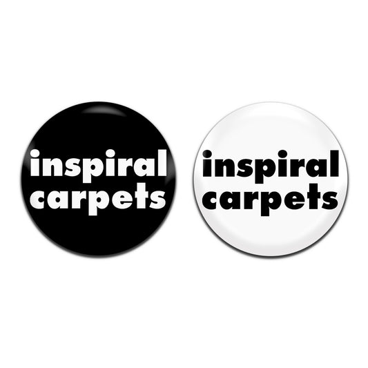 Inspiral Carpets Indie Rock Band Madchester 80's 90's 25mm / 1 Inch D-Pin Button Badges (2x Set)