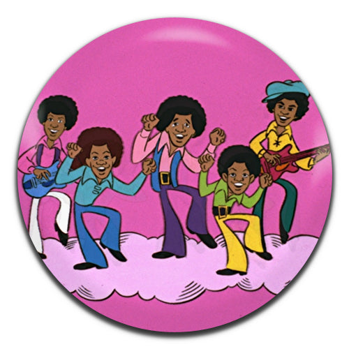 Jackson 5 Cartoon Soul Pop Band 60's 70's 25mm / 1 Inch D-pin Button Badge