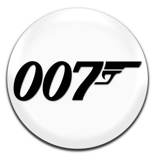 James Bond 007 White Movie Spy Film 25mm / 1 Inch D-pin Button Badge