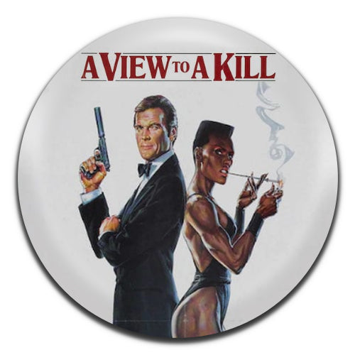 A View To Kill James Bond Movie Film 80's 25mm / 1 Inch D-pin Button Badge