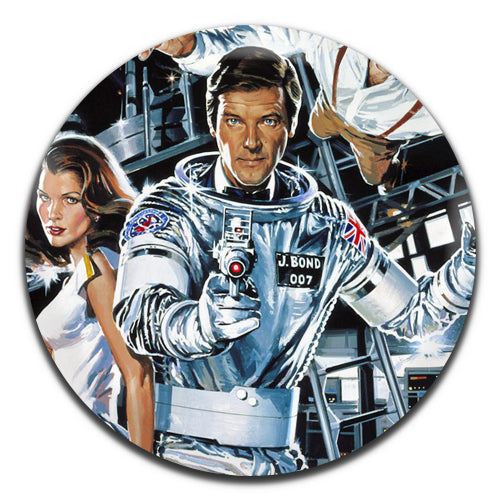 Moonraker James Bond Movie Spy Film 70's 25mm / 1 Inch D-pin Button Badge