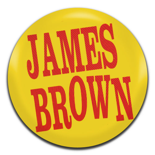 James Brown Yellow Logo Soul Funk 60's 70's 25mm / 1 Inch D-pin Button Badge