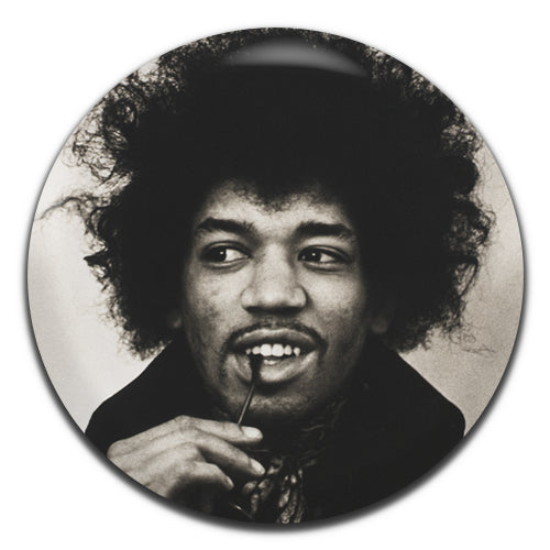 Jimi Hendrix Black & White Psychedelic Rock 60's 25mm / 1 Inch D-pin Button Badge