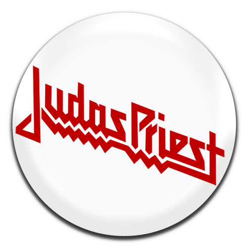 Judas Priest White Red Heavy Metal Rock Band 70's 25mm / 1 Inch D-pin Button Badge