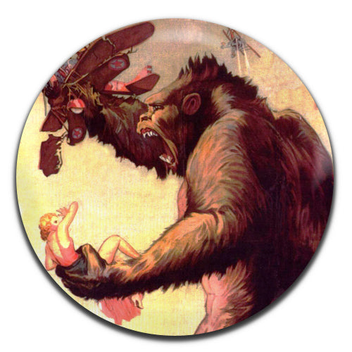 King Kong Colour Movie Film 30's 25mm / 1 Inch D-pin Button Badge