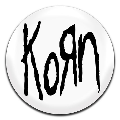 Korn Heavy Metal Band 90's 00's White 25mm / 1 Inch D-pin Button Badge