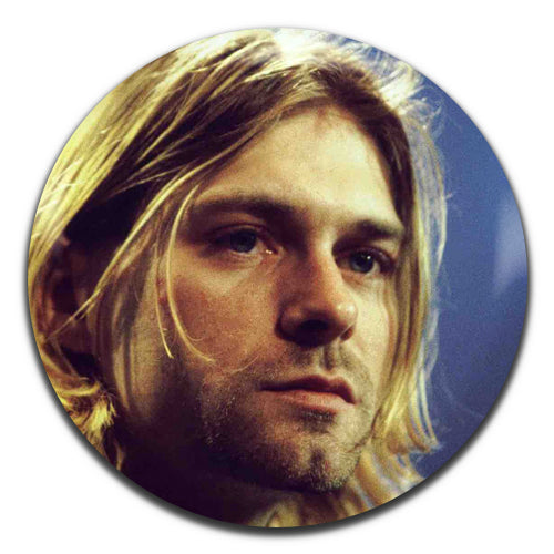 Kurt Cobain Blue Grunge Rock 90's 25mm / 1 Inch D-pin Button Badge