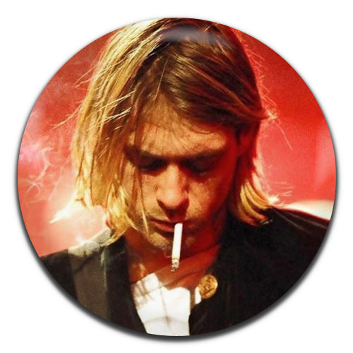 Kurt Cobain Smoking Grunge Rock 90's 25mm / 1 Inch D-pin Button Badge