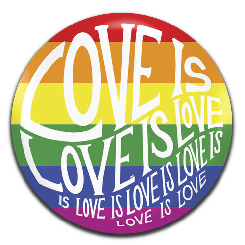 LGBT Love is Love Gay Lesbian Homosexual LGBTQ+ 25mm / 1 Inch D-pin Button Badge