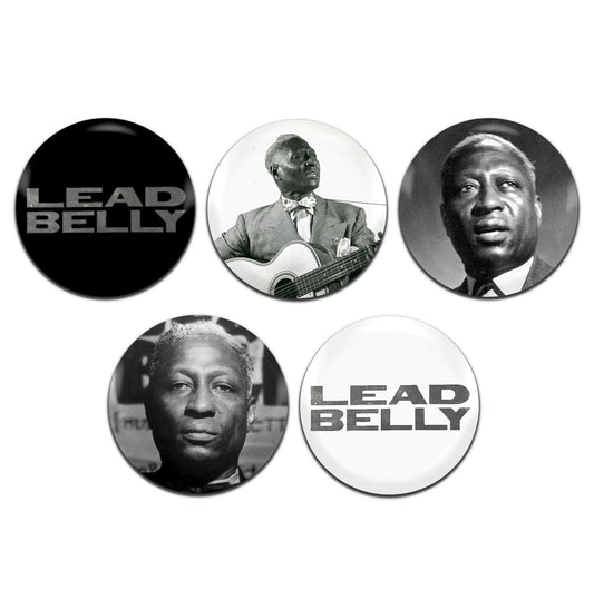 Leadbelly Blues Folk 30's 40's 25mm / 1 Inch D-Pin Button Badges (5x Set)