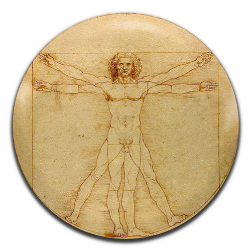Leonardo Da Vinci Vitruvian Man Classic Art Painting 25mm / 1 Inch D-pin Button Badge