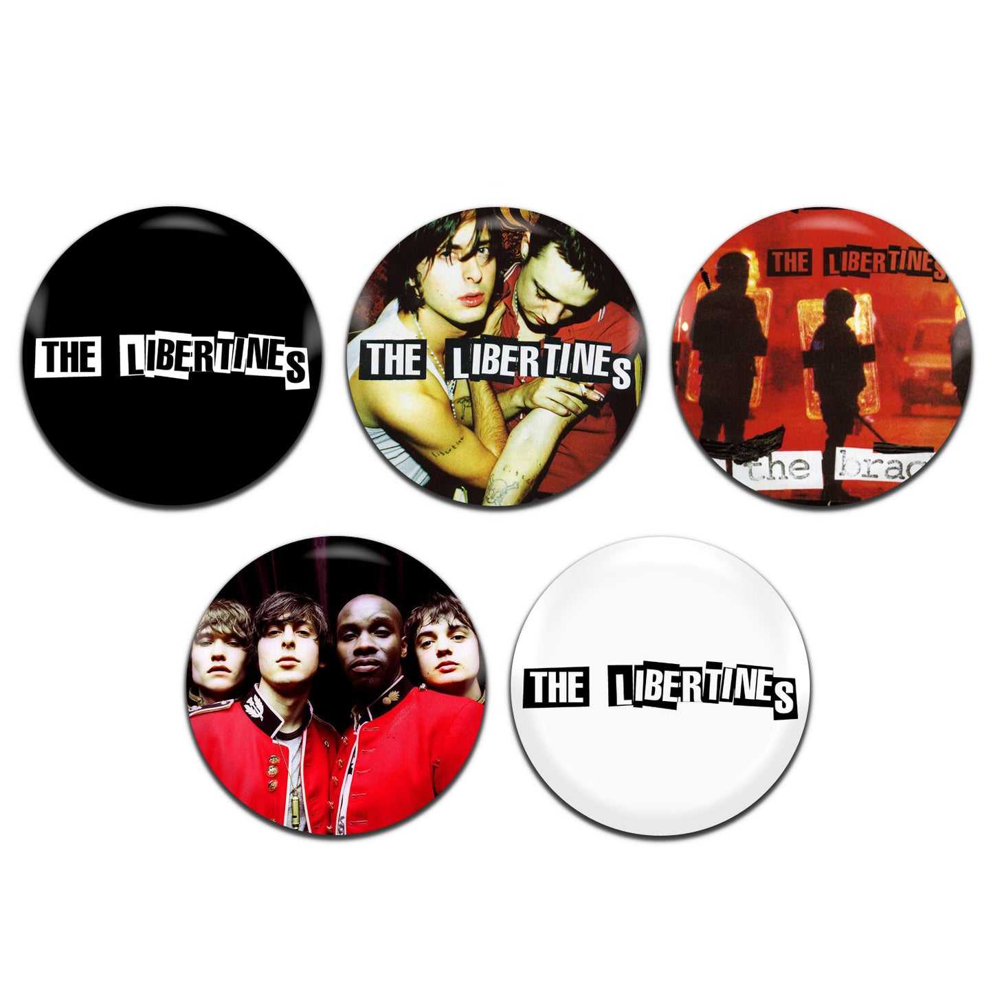 Libertines Indie Rock Band 00's 25mm / 1 Inch D-Pin Button Badges (5x Set)