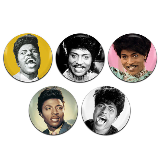 Little Richard Rock And Roll Soul 50's 60's 70's 25mm / 1 Inch D-Pin Button Badges (5x Set)