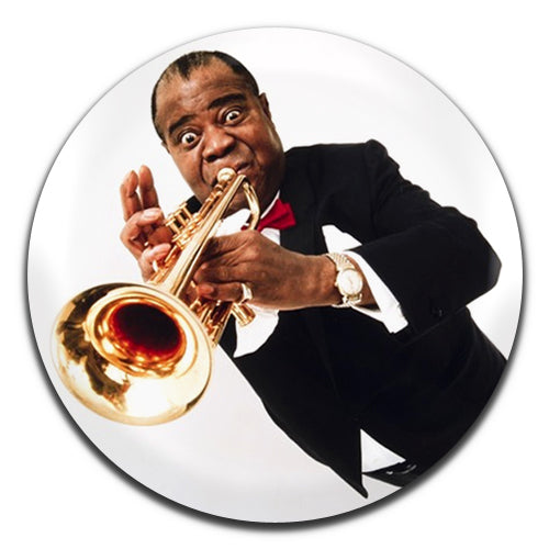 Louis Armstrong Jazz Swing 40's 50's 25mm / 1 Inch D-pin Button Badge