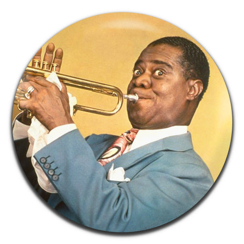 Louis Armstrong Colour Jazz Swing 40's 50's 25mm / 1 Inch D-pin Button Badge