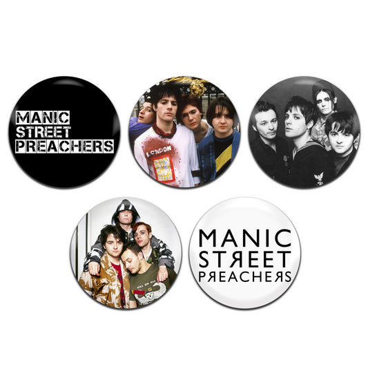 Manic Street Preachers Indie Alternative Rock 80's 90's 25mm / 1 Inch D-Pin Button Badges (5x Set)