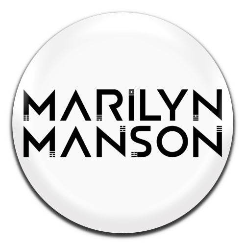 Marilyn Manson Metal Goth Gothic Rock 90's 00's White 25mm / 1 Inch D-pin Button Badge