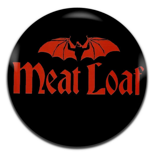 Meat Loaf Rock Pop Singer 70's 80's Black Red 25mm / 1 Inch D-pin Button Badge