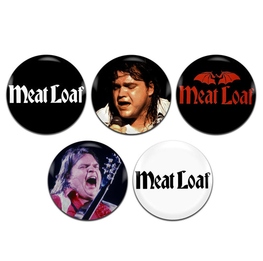 Meat Loaf Rock Pop Singer 70's 80's 25mm / 1 Inch D-Pin Button Badges (5x Set)