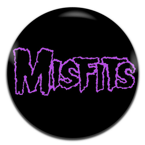 Misfits Punk Rock Metal 70's 80's Black Purple 25mm / 1 Inch D-pin Button Badge