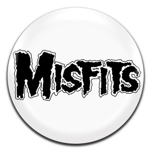 Misfits Punk Rock Metal 70's 80's White 25mm / 1 Inch D-pin Button Badge