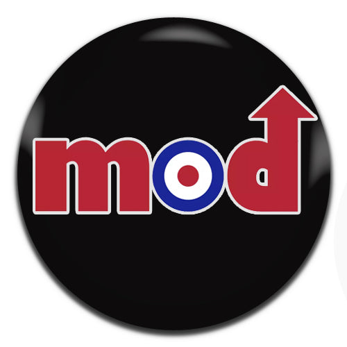 Mod Black 25mm / 1 Inch D-pin Button Badge