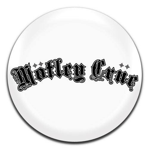 Motley Crue Heavy Rock Glam Metal 80's White 25mm / 1 Inch D-pin Button Badge