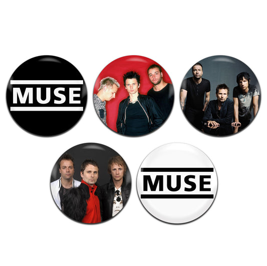 Muse Alternative Indie Rock 00's 25mm / 1 Inch D-Pin Button Badges (5x Set)