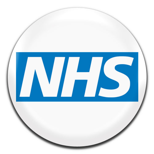 NHS White 25mm / 1 Inch D-pin Button Badge