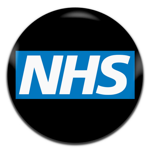 NHS Black 25mm / 1 Inch D-pin Button Badge