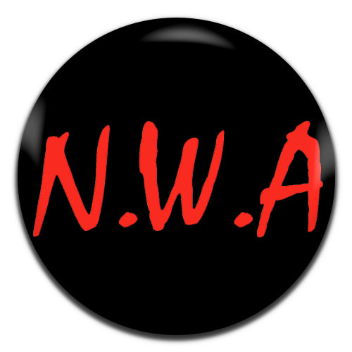 NWA Hip Hop Rap 80's Black 25mm / 1 Inch D-pin Button Badge