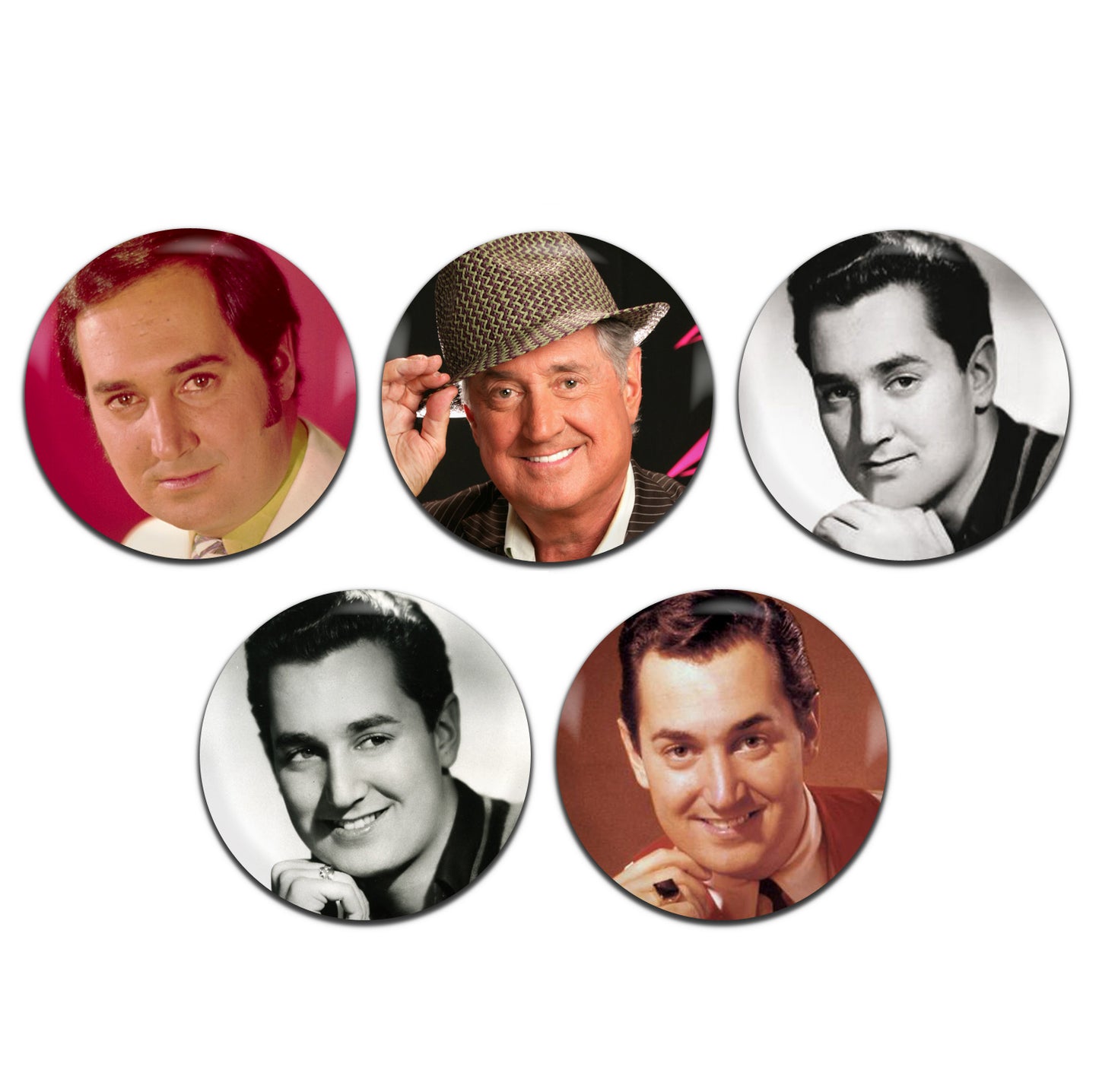 Neil Sedaka Rock Pop Singer 60's 70's 25mm / 1 Inch D-Pin Button Badges (5x Set)