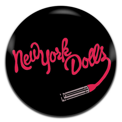 New York Dolls Punk Rock Glam 70's Black 25mm / 1 Inch D-pin Button Badge