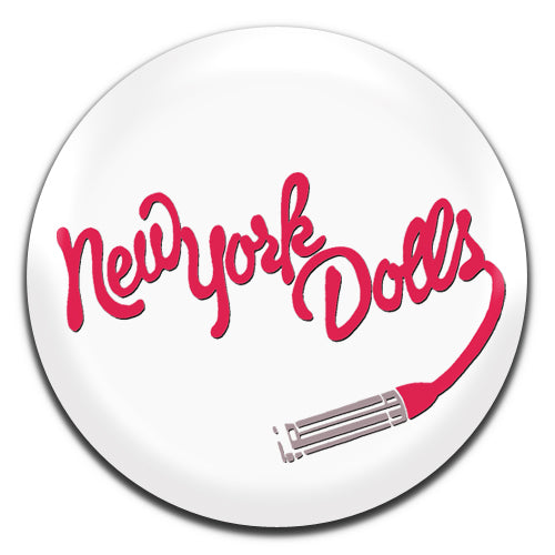 New York Dolls Punk Rock Glam 70's White 25mm / 1 Inch D-pin Button Badge