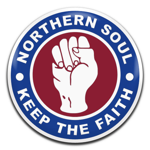 Northern Soul Keep The Faith Blue Red Mod 25mm / 1 Inch D-pin Button Badge