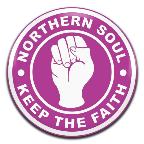 Northern Soul Keep The Faith Mod Pink 25mm / 1 Inch D-pin Button Badge