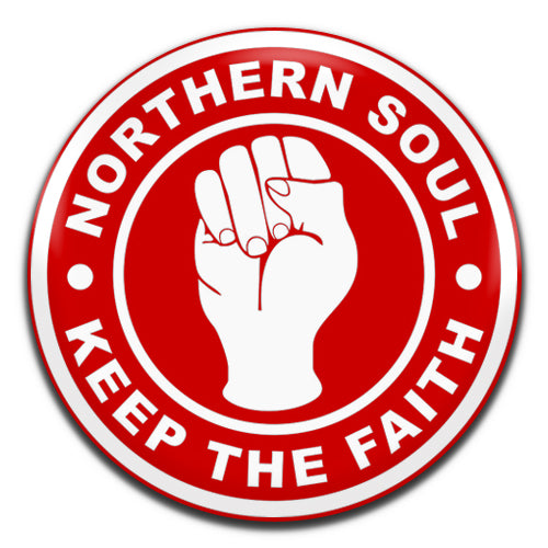 Northern Soul Keep The Faith Mod Red 25mm / 1 Inch D-pin Button Badge