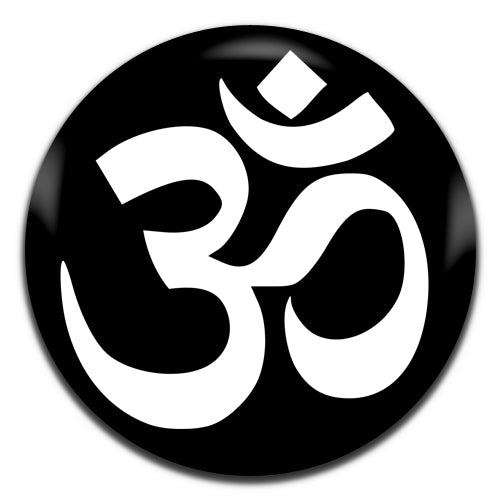 Om Hindu Mantra Black 25mm / 1 Inch D-pin Button Badge