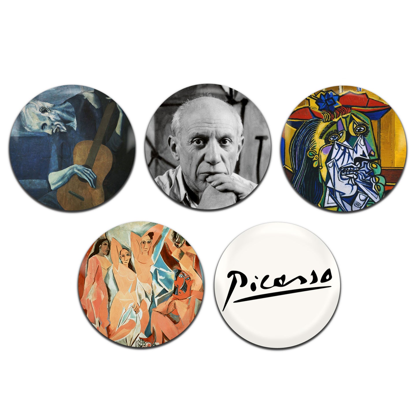 Pablo Picasso Artist Art Painter 25mm / 1 Inch D-Pin Button Badges (5x Set)