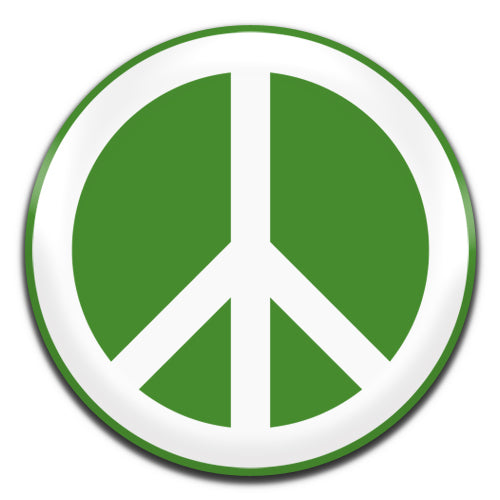 Peace Sign Hippie Retro 60's Green 25mm / 1 Inch D-pin Button Badge