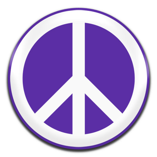 Peace Sign Hippie Retro 60's Purple 25mm / 1 Inch D-pin Button Badge
